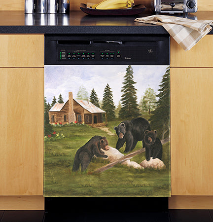 Three Bears Magnetic Dishwasher Door Cover