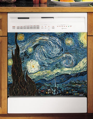 Vincent Van Gogh&#39;s Starry Night Magnetic Dishwasher Door Cover