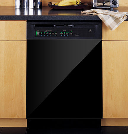 Glossy Black Magnetic Dishwasher Door Cover