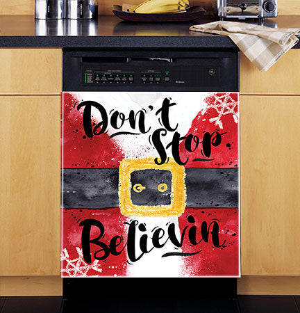 Don&#39;t Stop Believin Magnetic Dishwasher Door Cover