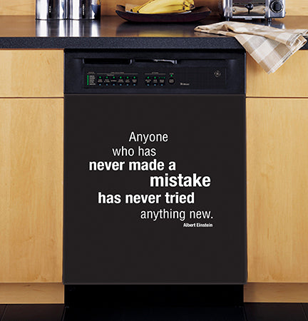 Einstein Quote Magnetic Dishwasher Cover 23.5&quot; wide by 26&quot; tall