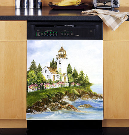 New England Lighthouse Magnetic Dishwasher Door Cover