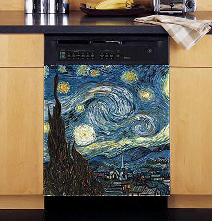 Vincent Van Gogh&#39;s Starry Night Magnetic Dishwasher Door Cover