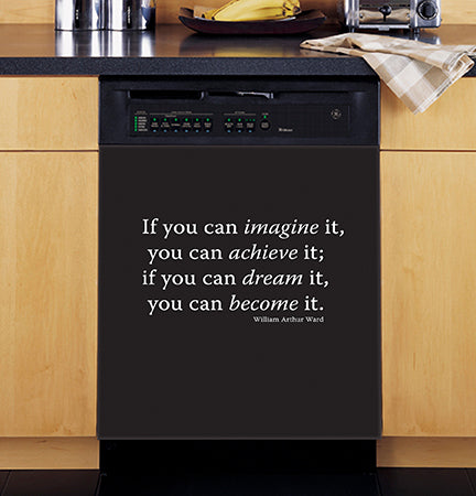 Ward Inspirational Quotes Magnetic Dishwasher Door Cover (23.5 x 26 Inches, Easily Trimmable)